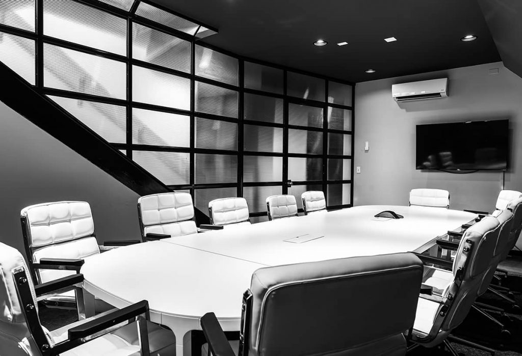 Conference room at 5280 Design Co. on Speer Boulevard.
