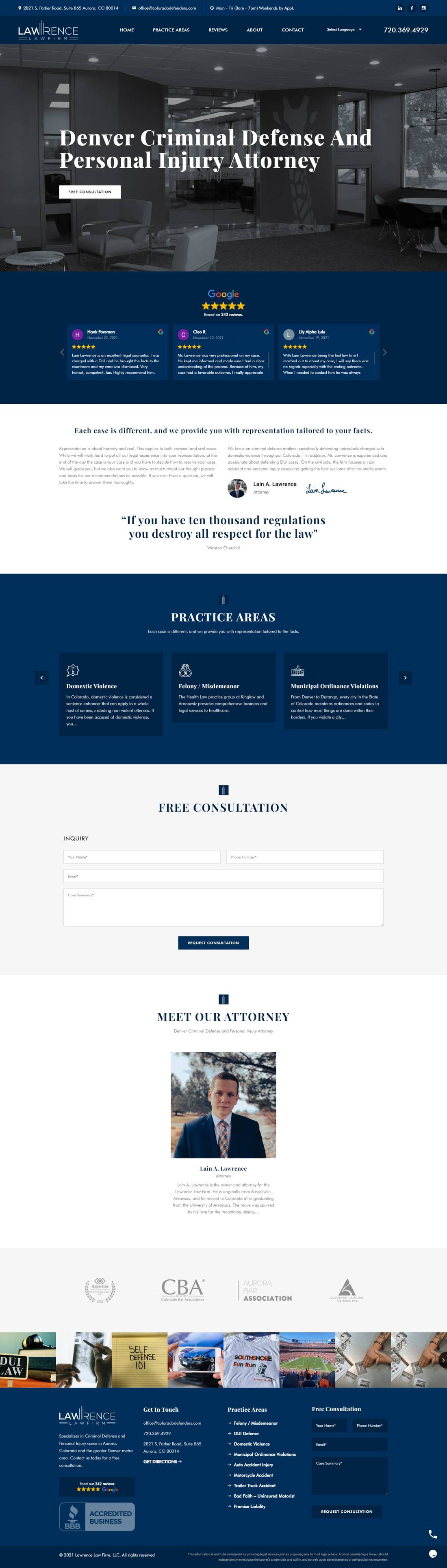 Lawrence Law Firm full page