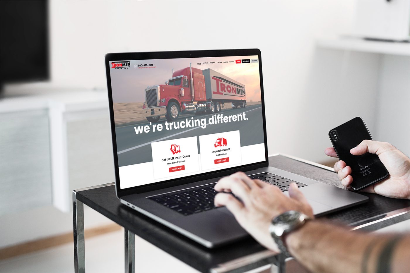 Ironmen Logistics — Web Design by 5280 Design