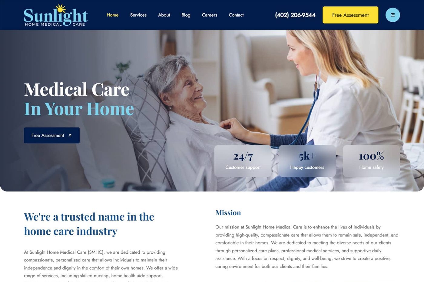 Sunlight Home Medical Care — Web Design by 5280 Design